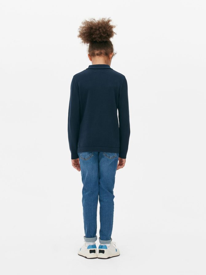Long Sleeve Knit Polo - Image 2