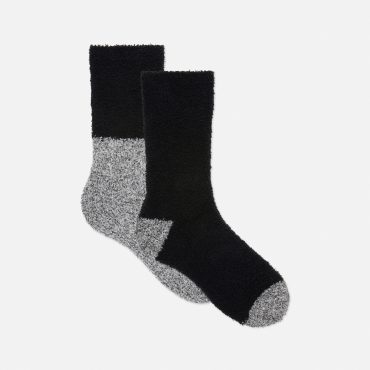 2-Pack Color Block Cozy Socks