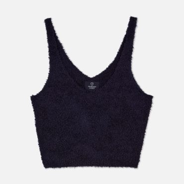 Fluffy Cropped Cami Pajama Top