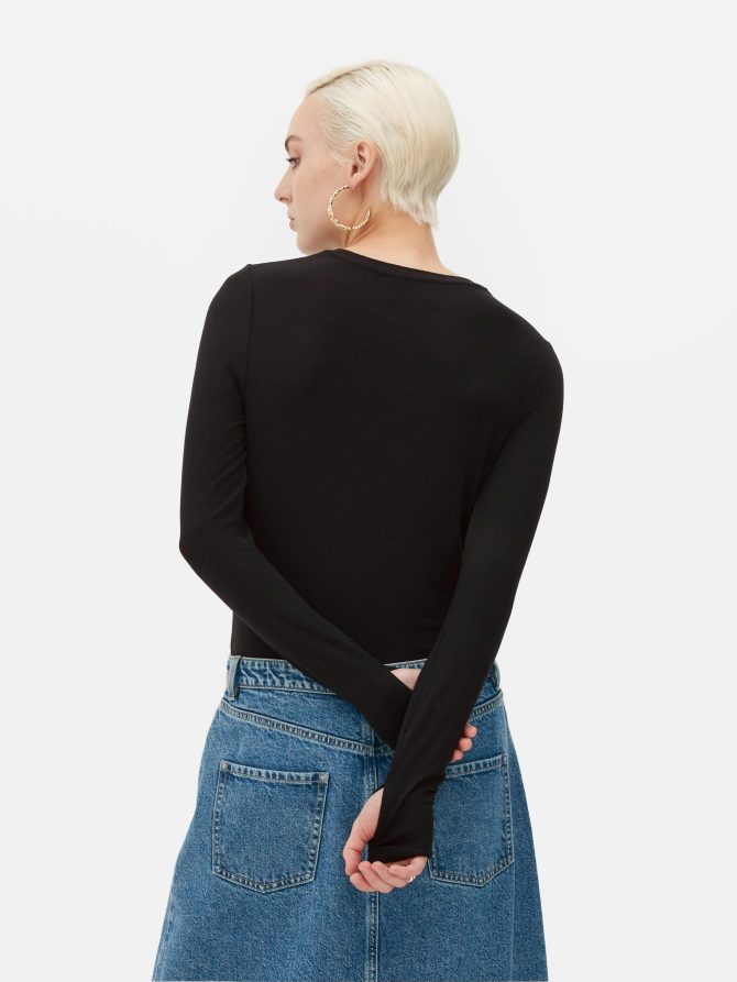 Rita Ora Long Sleeve Jersey Top - Image 4