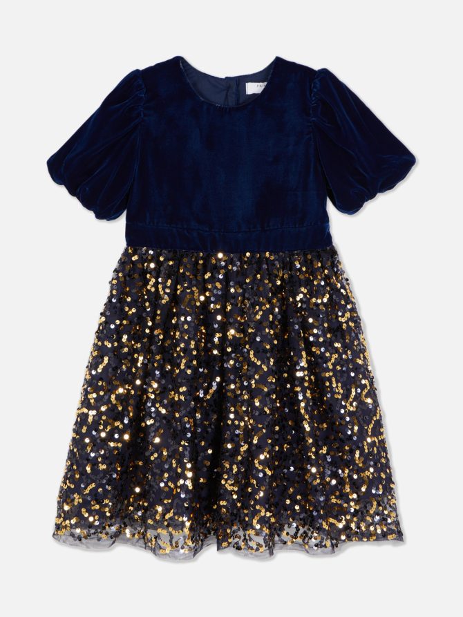 Sequin Velvet Dress - Image 3