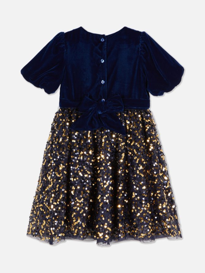 Sequin Velvet Dress - Image 4