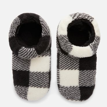 Check Boot Slippers
