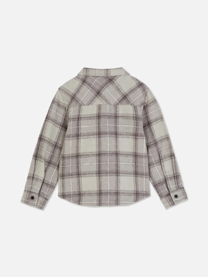 Check Long Sleeve Overshirt - Image 4