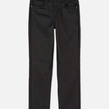 Coated Straight Pants