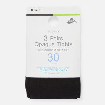 3-Pack 30 Denier Opaque Tights