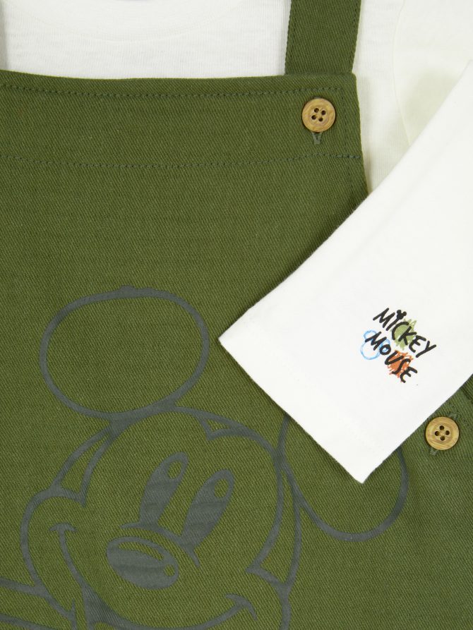 Disney’s Mickey Mouse T-shirt & Overalls Set - Image 3