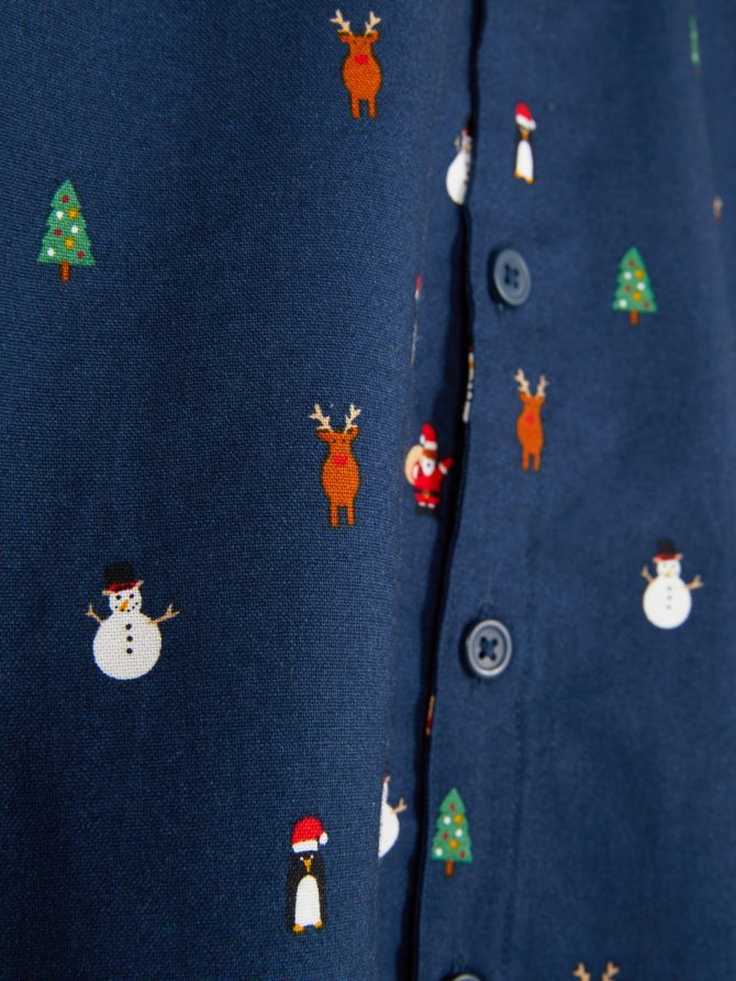 Christmas Print Oxford Shirt - Image 5