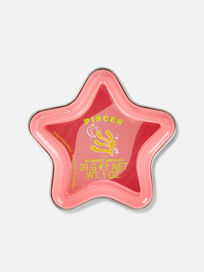 Star Shaped Star Sign Tin Candle - Image 3