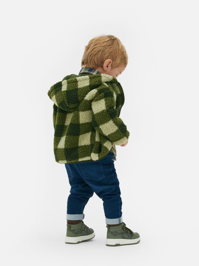 Checked Fleece Zip Jacket - Image 2