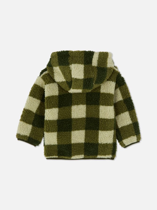 Checked Fleece Zip Jacket - Image 4