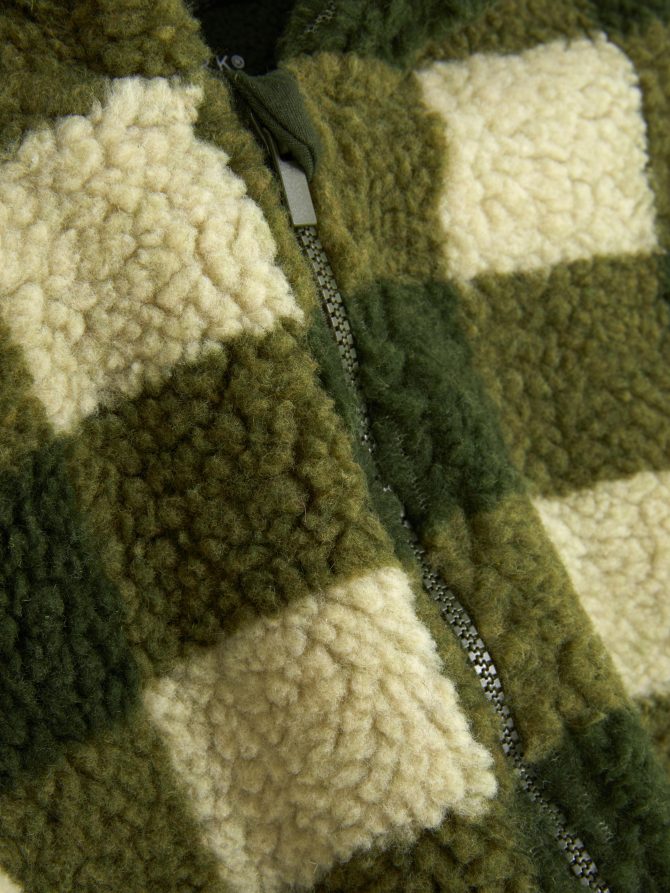 Checked Fleece Zip Jacket - Image 5