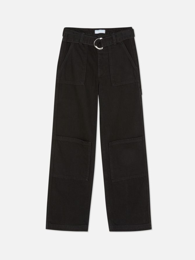 D-Ring Wide Leg Denim Jeans - Image 3