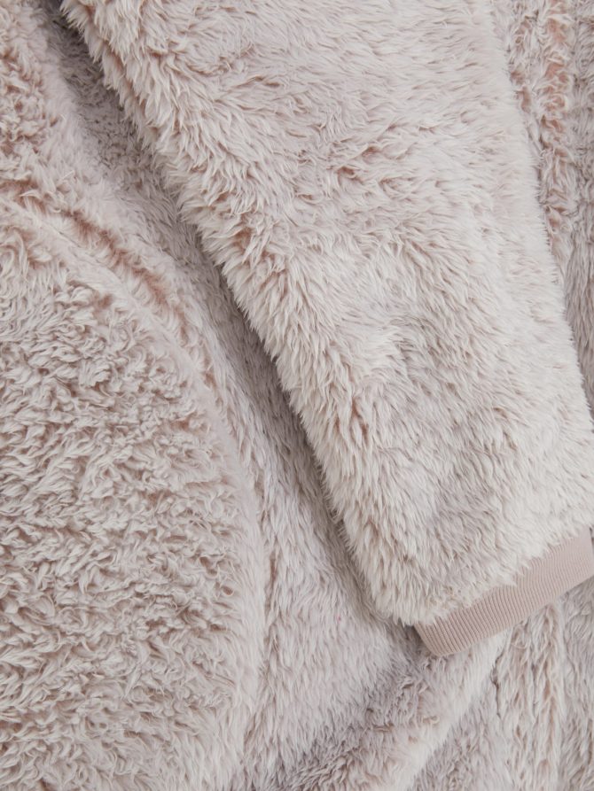 Zip Front Fleece Lounge Hoodie - Image 2