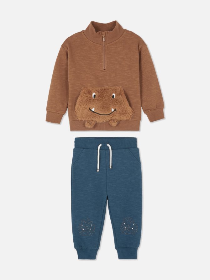 Funnel Neck Sweatshirt and Joggers Set - Image 3