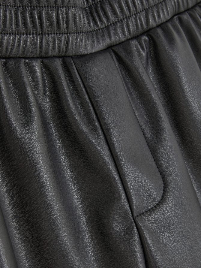 Faux Leather Cargo Pants - Image 3