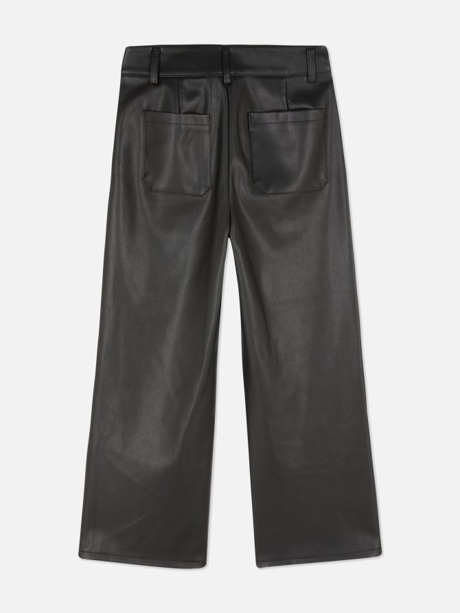 Faux Leather Wide Leg Pants - Image 4