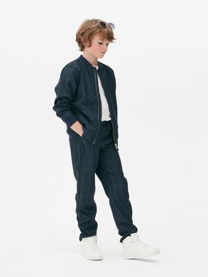 Check Bomber Jacket