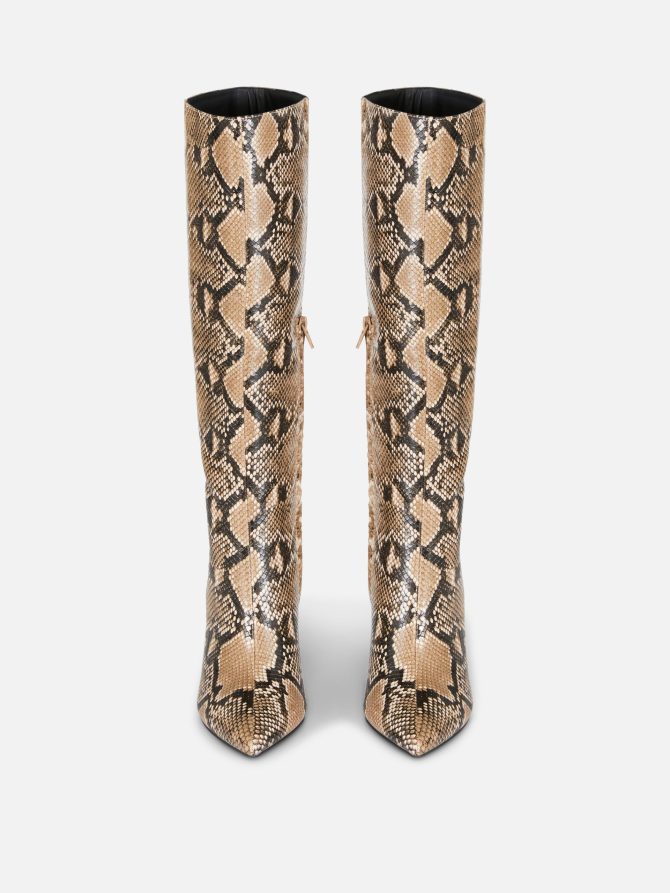 Rita Ora Snake Print Knee-High Boots - Image 2