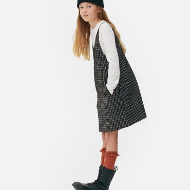 Two-in-One Bouclé Pinafore Dress Set