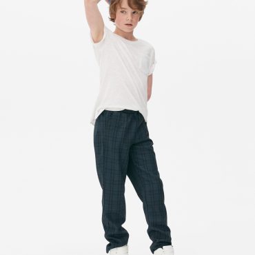 Check Straight Leg Pants
