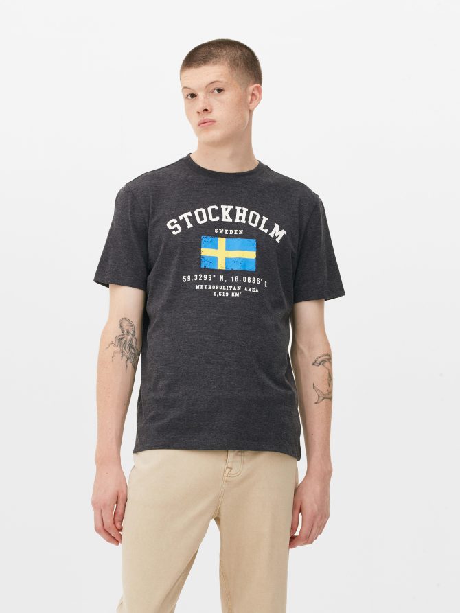 Stockholm Printed Short Sleeve T-Shirt - Image 2
