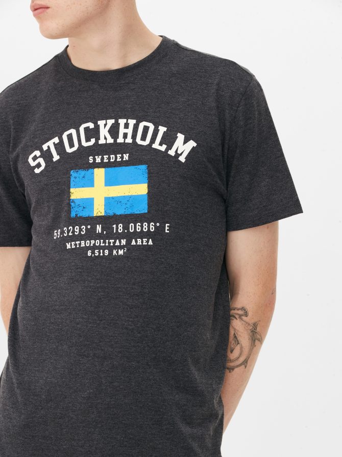 Stockholm Printed Short Sleeve T-Shirt - Image 3