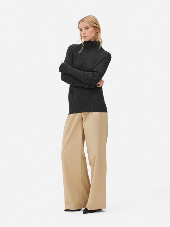Viscose Rich Turtleneck Top