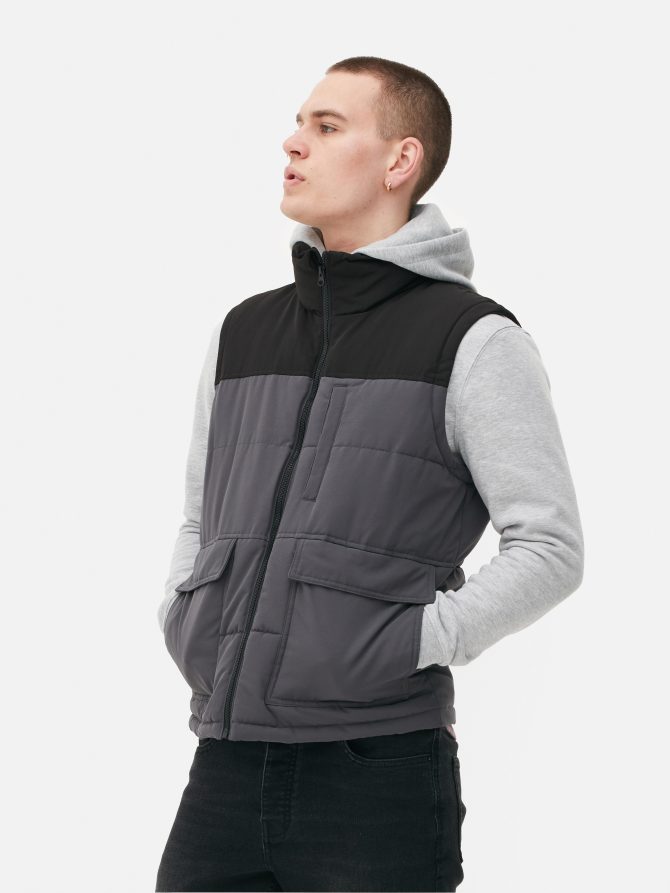 Color Block Padded Vest - Image 2