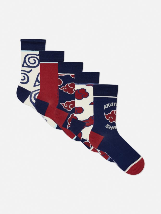 5-Pack Naruto Crew Socks