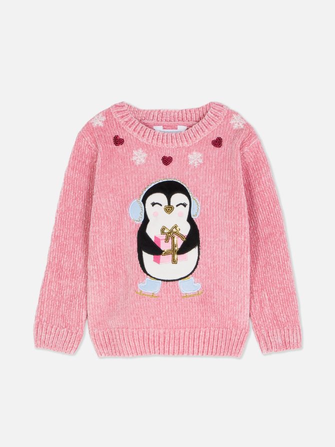 Novelty Christmas Chenille Sweater - Image 3