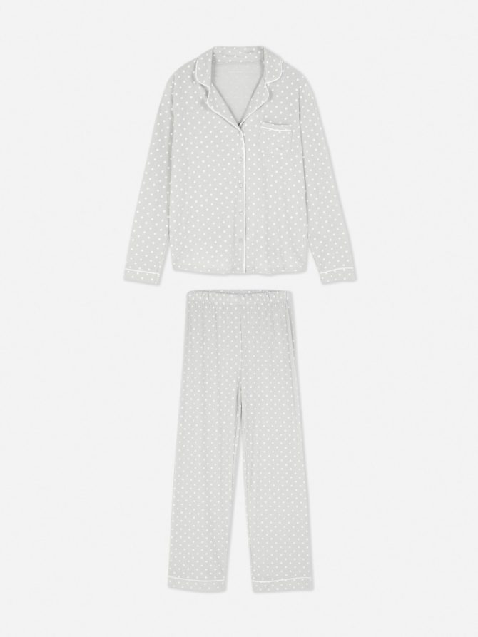 Polka Dot Jersey Pajamas