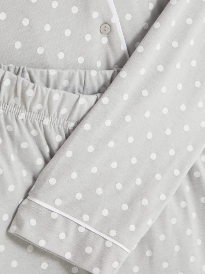Polka Dot Jersey Pajamas - Image 2