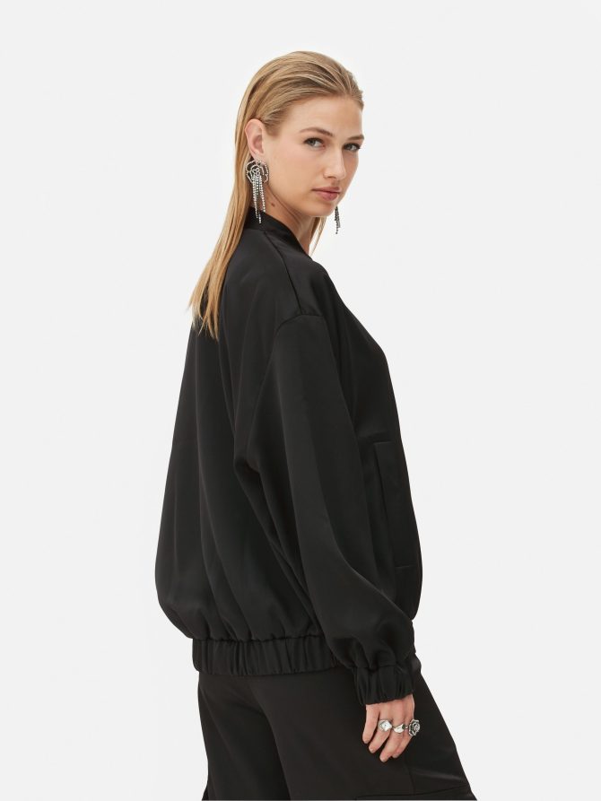 Rita Ora Satin Bomber Jacket - Image 4