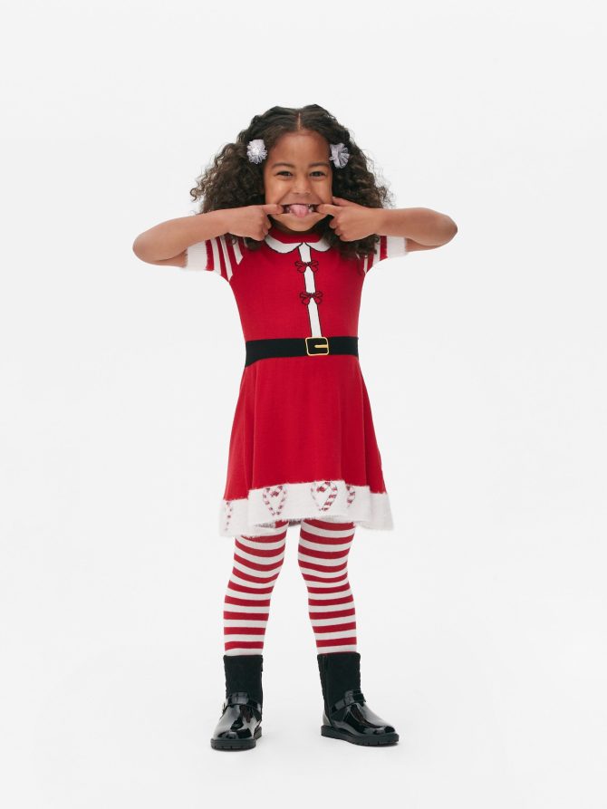 Christmas Mrs. Claus Dress and Tights Set