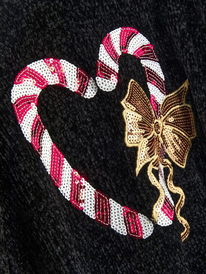 Kids’ Sequin Chenille Holiday Sweater - Image 5