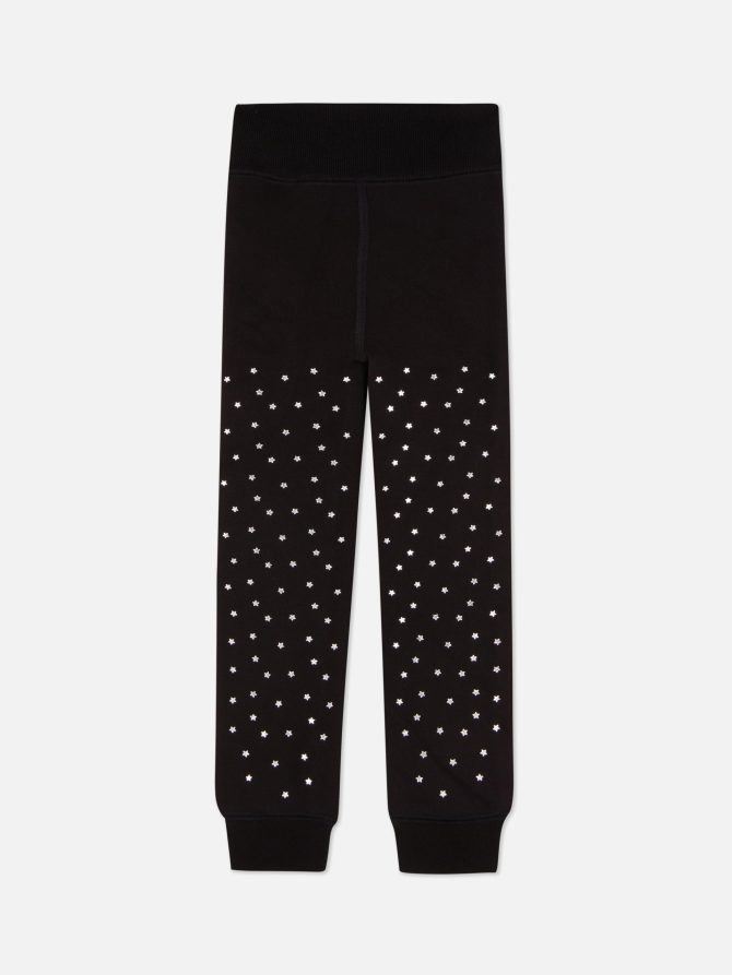 Star Print Plush Lined Leggings