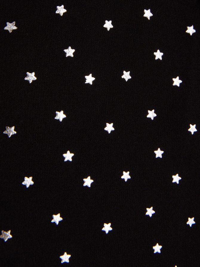 Star Print Plush Lined Leggings - Image 2