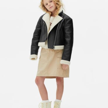 Fleece Trim Aviator Jacket