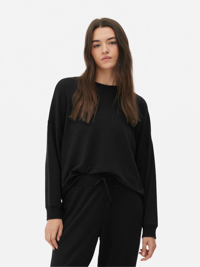 Crew Neck Pajama Sweatshirt - Image 2