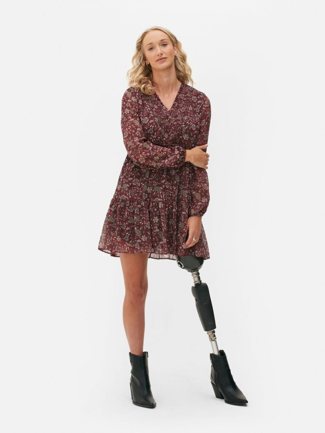 Chiffon Mini Dress - Image 2