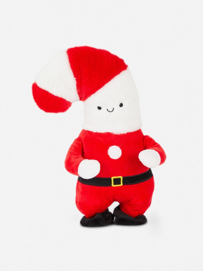 Santa Claus Candy Cane Plush Toy