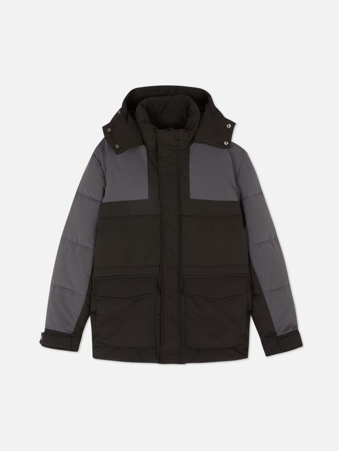 Color Block Padded Coat - Image 5