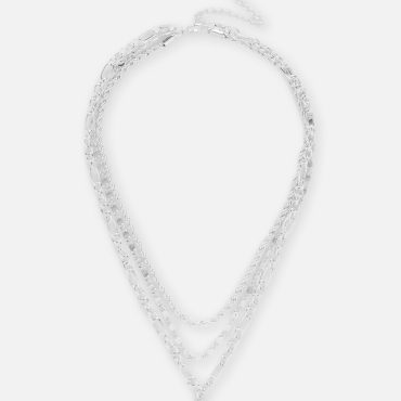 3-Chain Stacked Initial Necklace