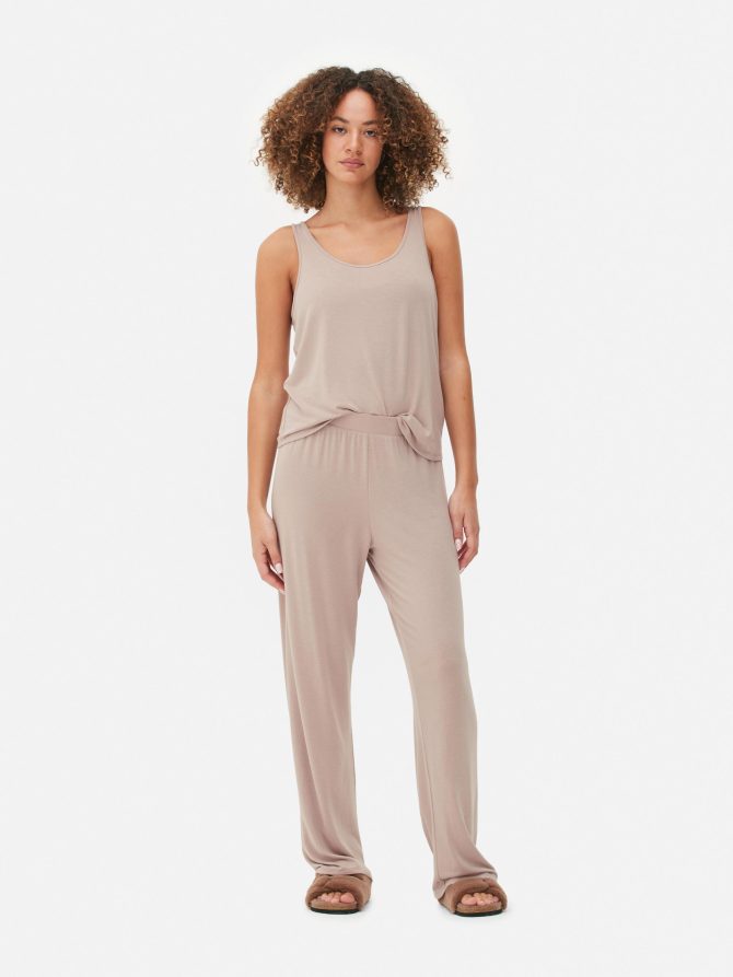 Lightweight Straight Leg Pajama Bottoms