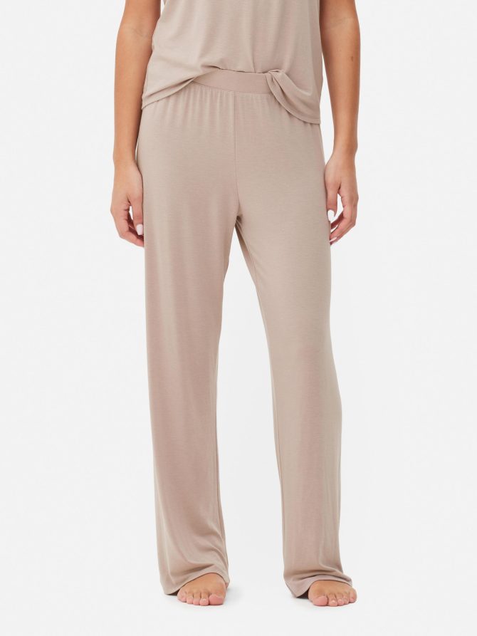 Lightweight Straight Leg Pajama Bottoms - Image 2