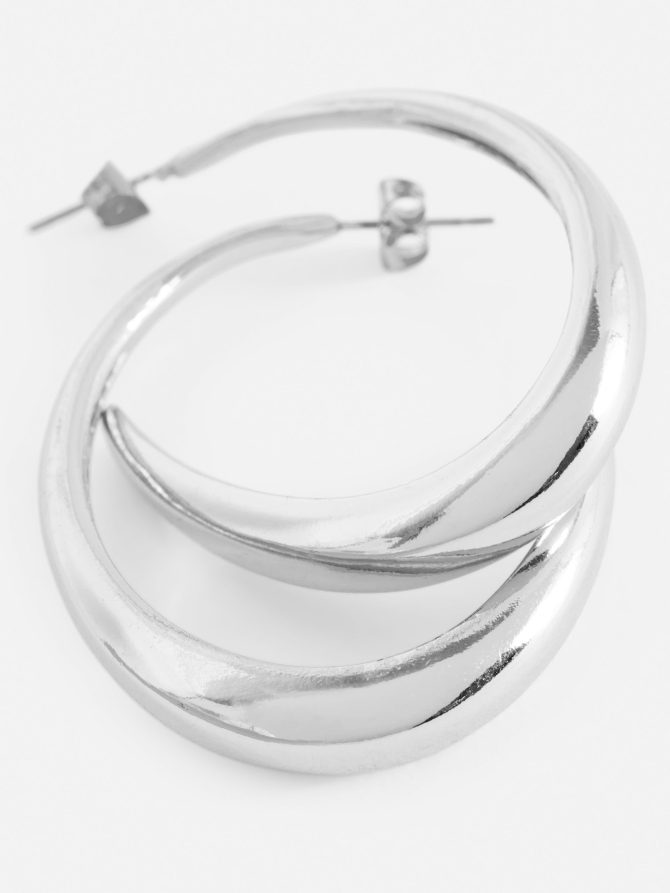 Oval Hoop Earrings - Image 2