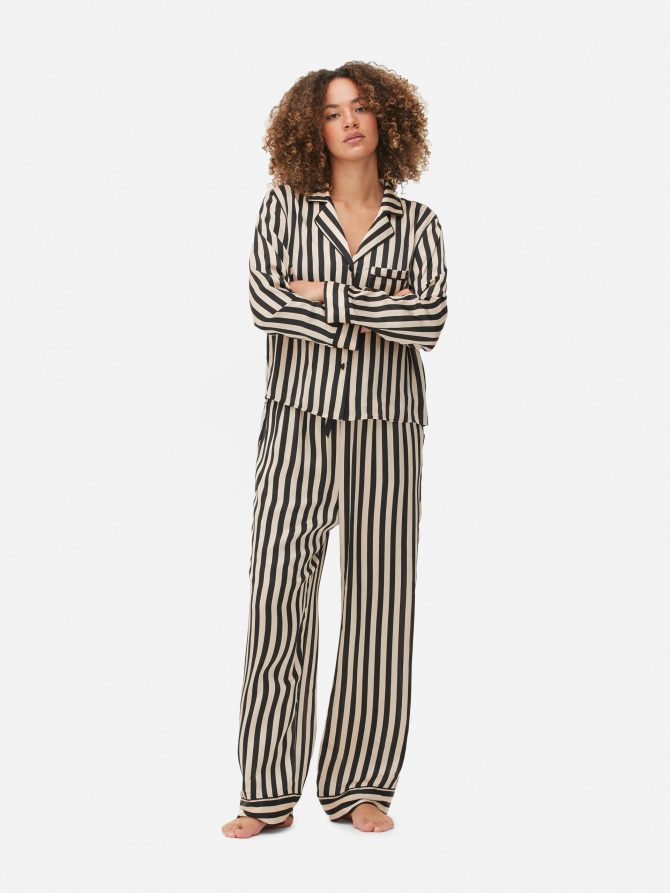 Satin Long Sleeve Pajamas - Image 2