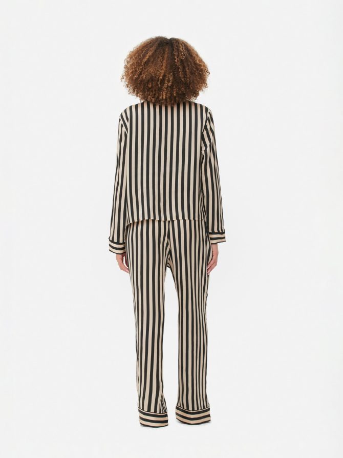 Satin Long Sleeve Pajamas - Image 4