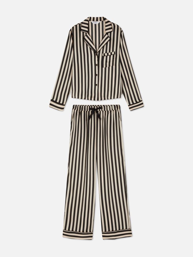 Satin Long Sleeve Pajamas - Image 5